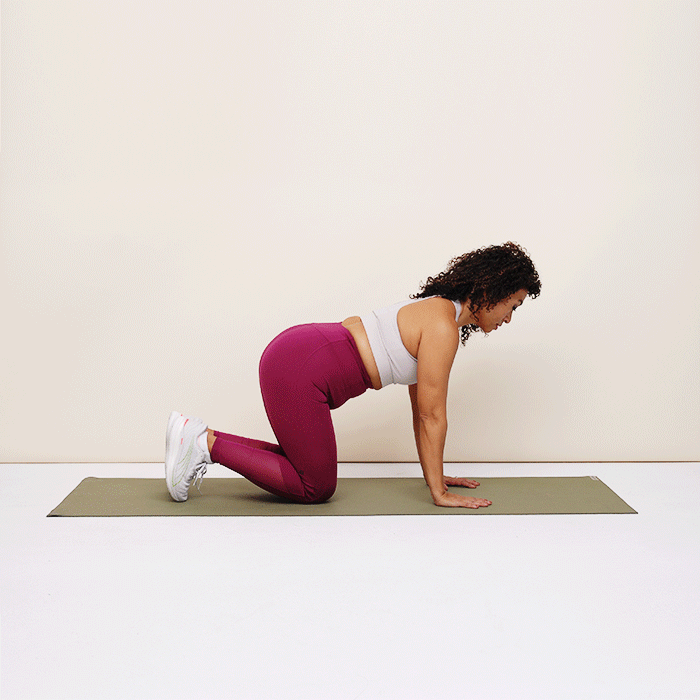Woman doing Bird Dog