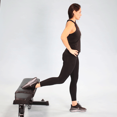 Woman doing Bulgarian Split Squat