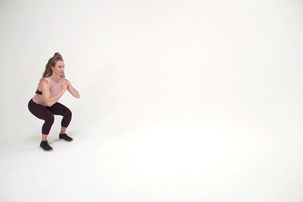 Woman doing Duck Walks