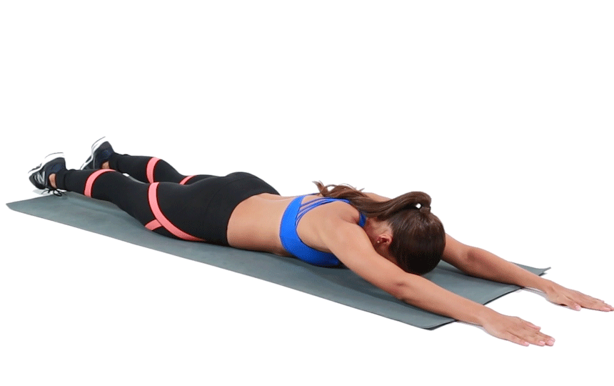 Woman doing Superman Hold
