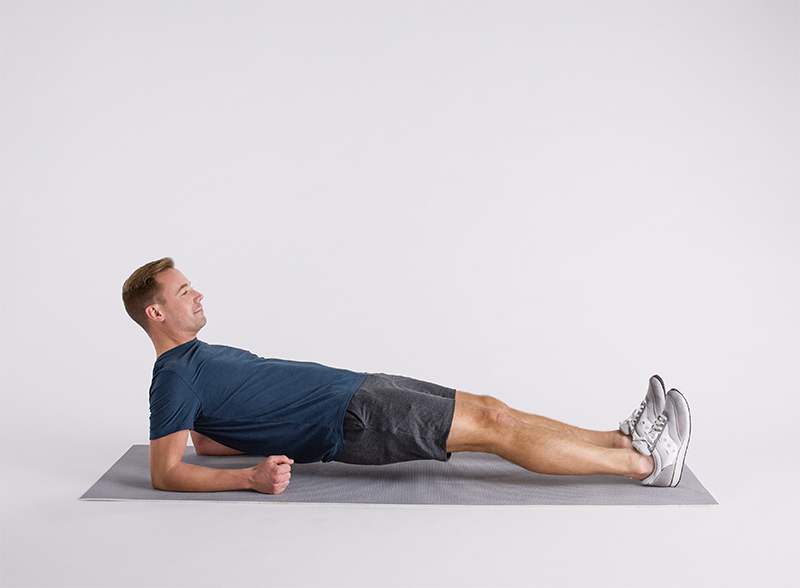 Man doing Reverse Plank with Elbow Flexion