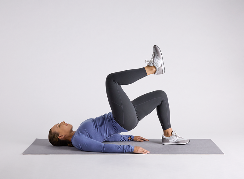 Woman doing Single-Leg Glute Bridge