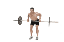Man doing Barbell Bent-Over Rows
