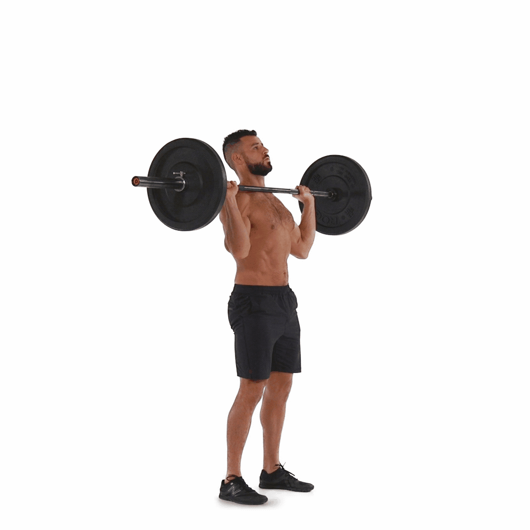Man doing Barbell Push Press