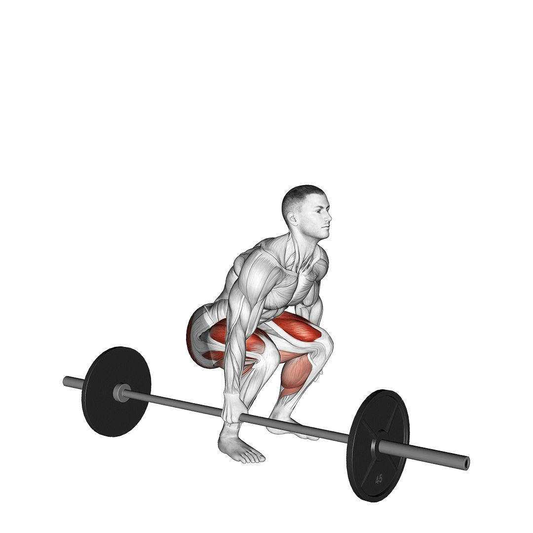 Man doing Barbell Suitcase Deadlift