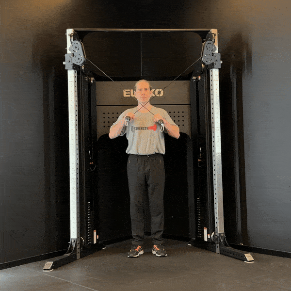 Man doing Crossbody Tricep Extension