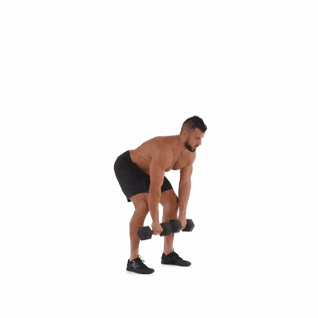 Man doing Dumbbell High Pull