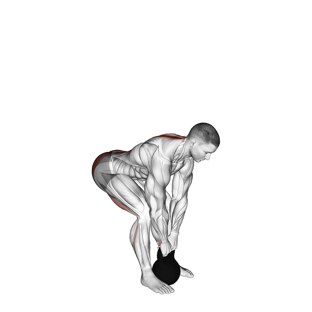 Man doing Kettlebell Good Morning