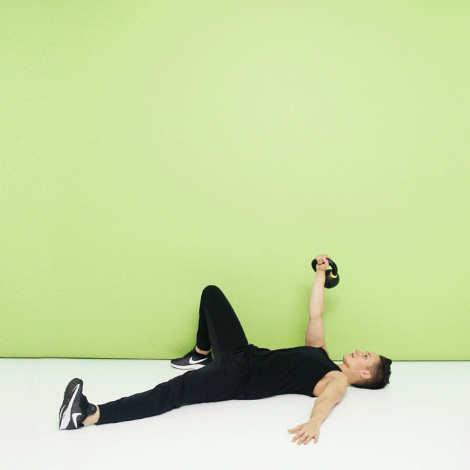 Man doing Kettlebell Turkish Get-Up