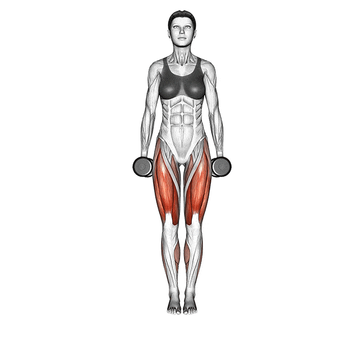 Woman doing Dumbbell Curtsy Lunge