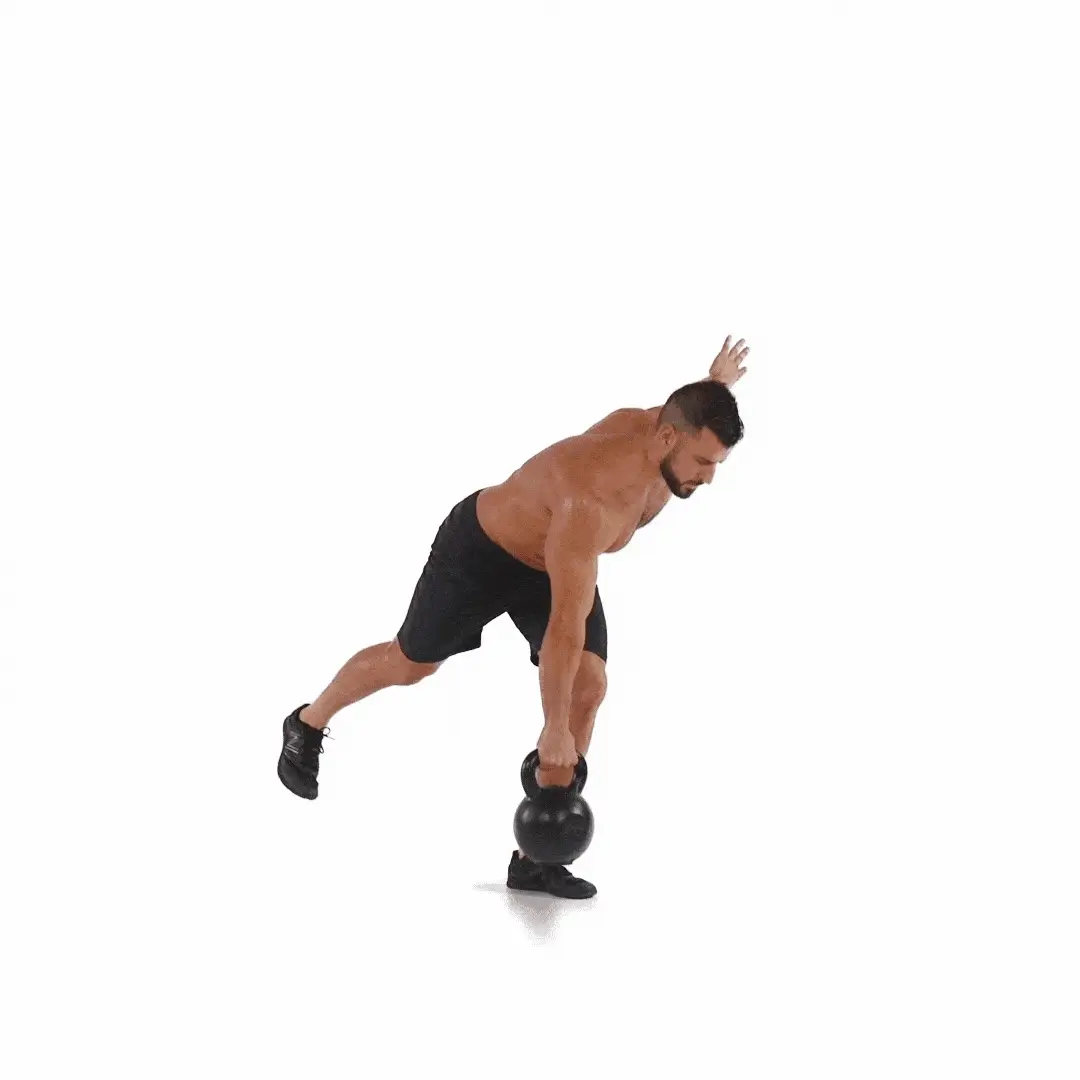 Woman doing Kettlebell Romanian Deadlift