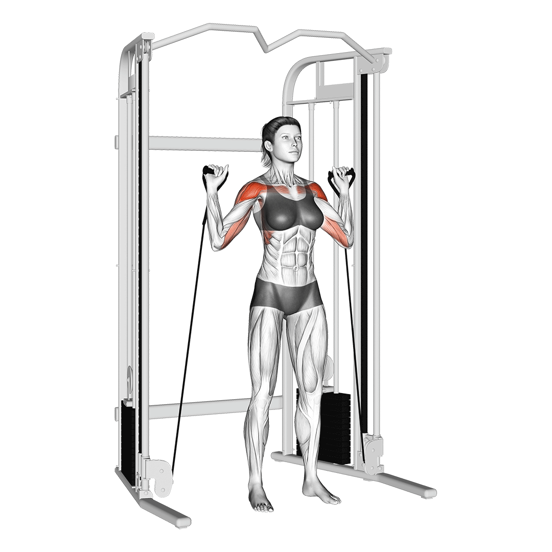 Woman doing Single-Arm Overhead Press
